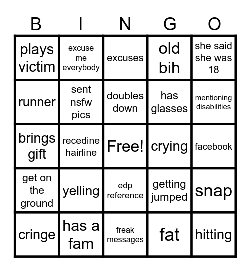 P R E D B I N G O Bingo Card