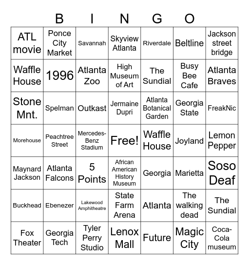 A “Tea” L Bingo Card