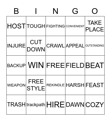 WORDS WEEK 1 BACH Bingo Card