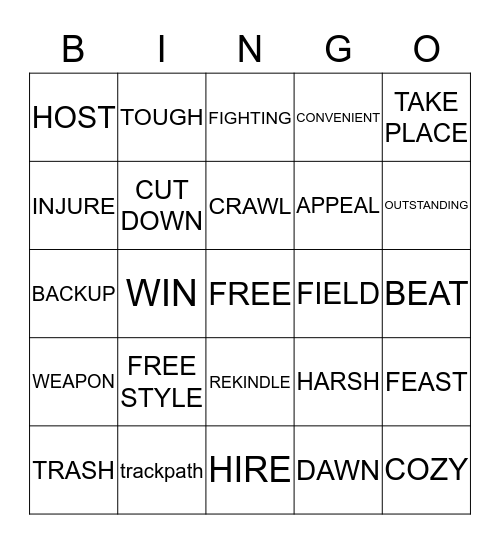 WORDS WEEK 1 BACH Bingo Card