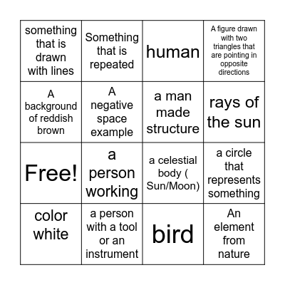 Warli Art Bingo Card