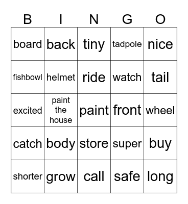 80(2) Bingo Card