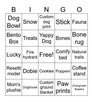 Benny ACNH Bingo Card