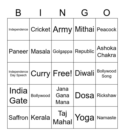 GIST Impact Independence Day Bingo Card