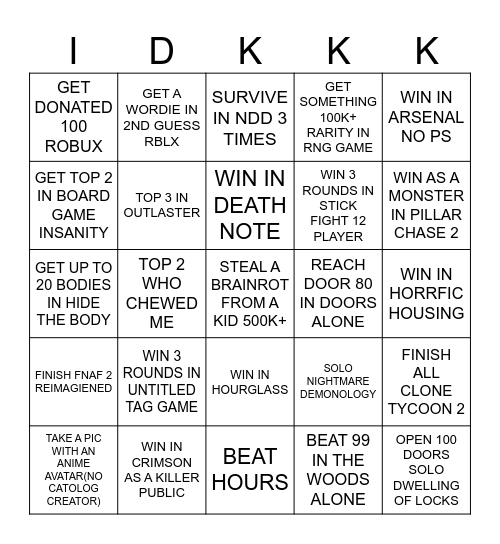 You look good members bingo Card