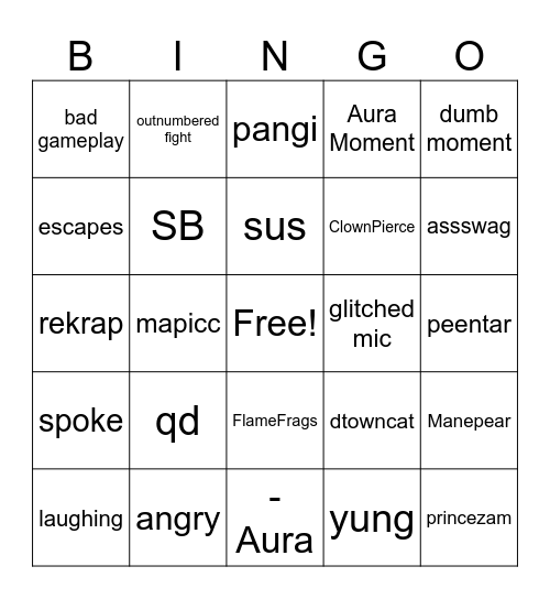 Lifesteal clips Bingo Card