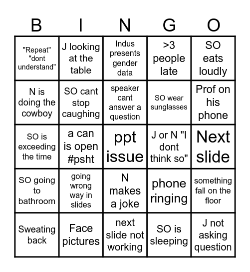 SCS LSPN Bingo 2025 Bingo Card