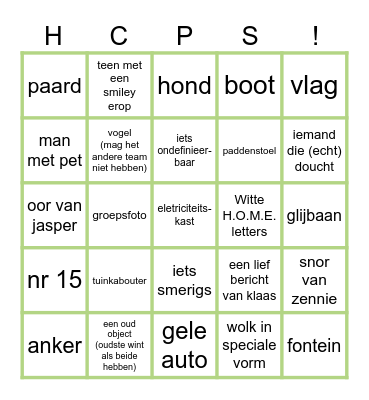 HCPS-Bingo Card