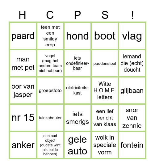 HCPS-Bingo Card
