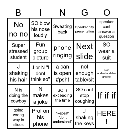 SCS LSPN Bingo Card