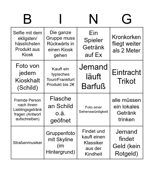 Frankfurt/Kiosk Bingo Card