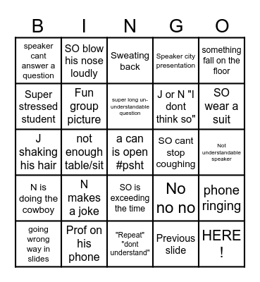 SCS LSPN Bingo 2025 Bingo Card