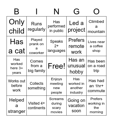 Ria Bingo Card
