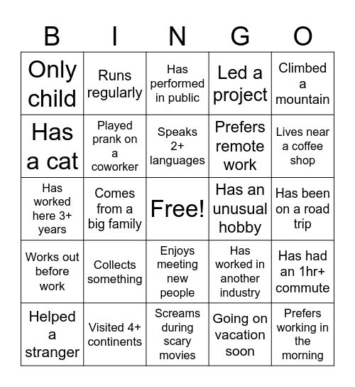 Ria Bingo Card