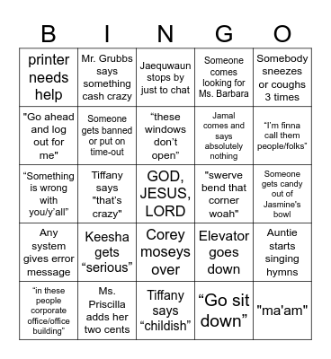 TIFF'S HOME Bingo Card