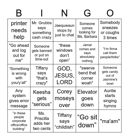 TIFF'S HOME Bingo Card