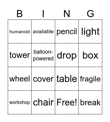 IELTS BINGO Card