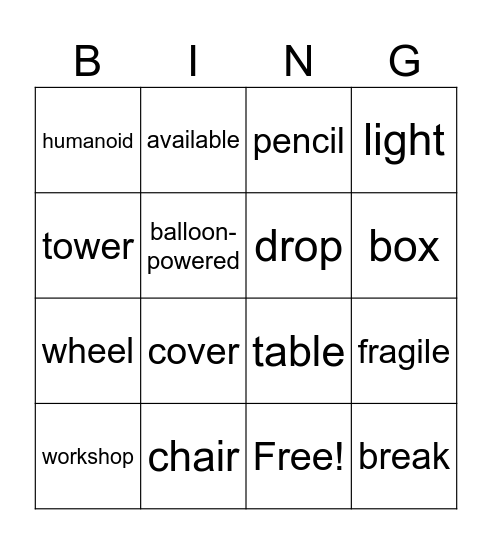 IELTS BINGO Card