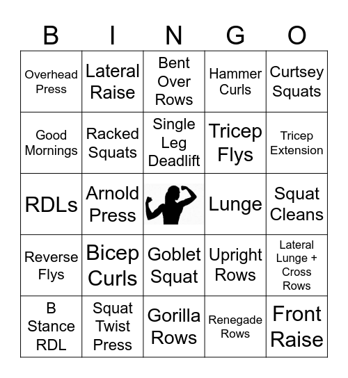 Dumbbell Strength BINGO Card