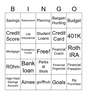 Financial Freedom Friday Bingo Card