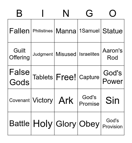 The Ark Was Captured Bingo Card