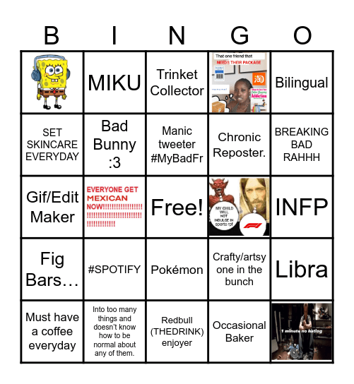 SPONGETWT Bingo Card