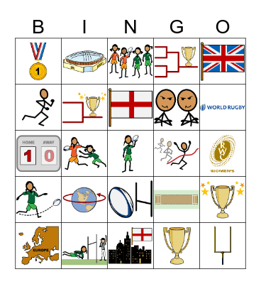 Rugby World Cup Bingo Card