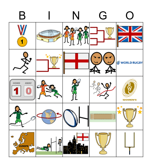Rugby World Cup Bingo Card