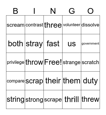 Spelling Words Unit 2 Lesson 7 & Sight Words Bingo Card