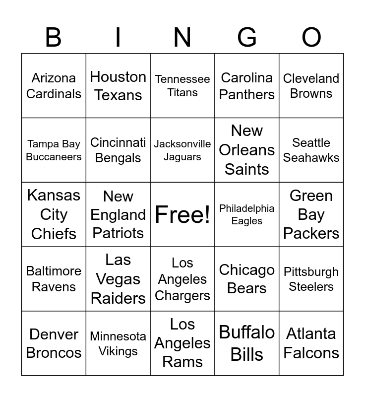 Blitz Bingo Card
