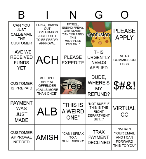 UAC BINGO Card