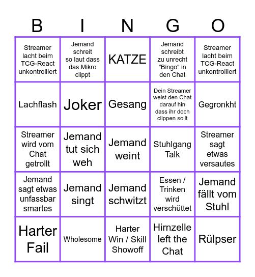 Twitch Clips Germany Bullshit Bingo - by EinfachElmo Bingo Card