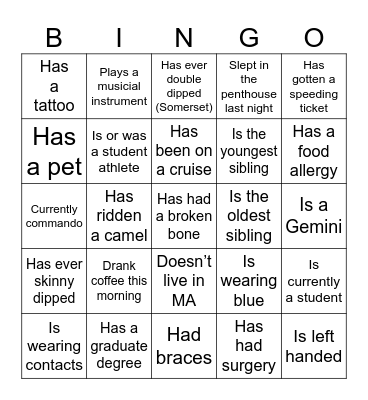 Landry Family Reunion 2025 Bingo Card