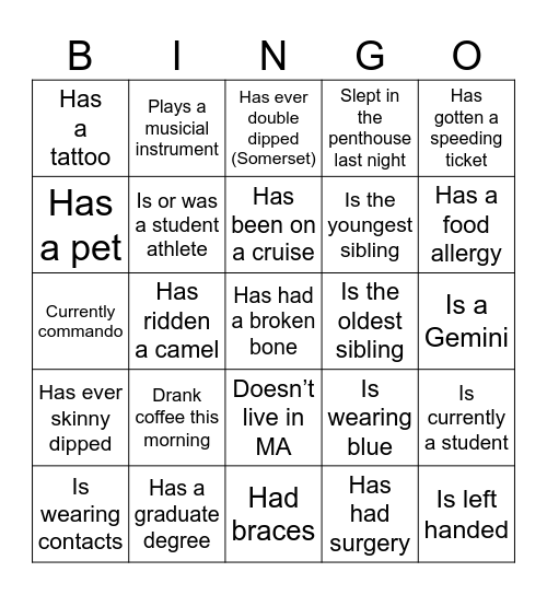 Landry Family Reunion 2025 Bingo Card