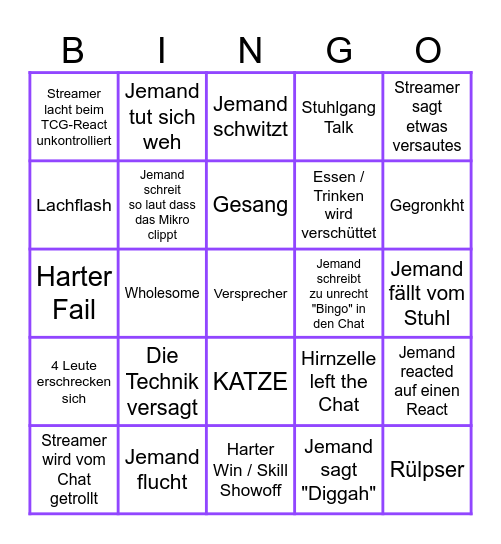 Twitch Clips Germany Bullshit Bingo - by EinfachElmo Bingo Card