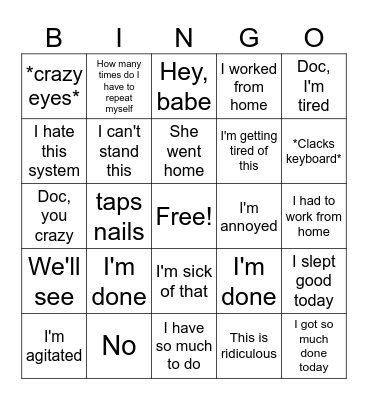 Jessi Bingo Card