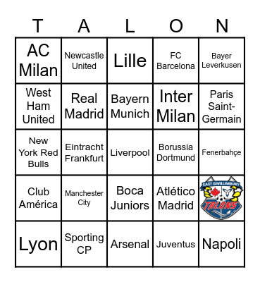 Talons Bingo Card