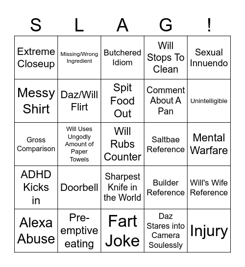 Daz Bingo Card