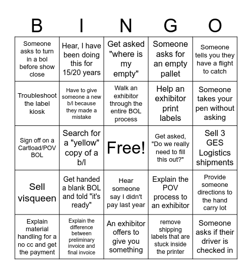 PAX West BINGO - Move Out Bingo Card