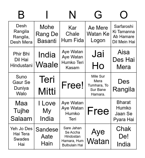 Freight Core - Independence Day 2025 Bingo Card