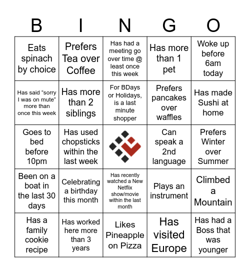 OFFICE BINGO Card