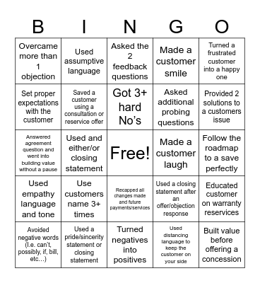 aCare Bingo Card