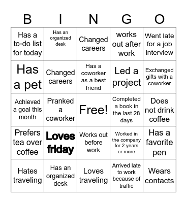 Bingo Card