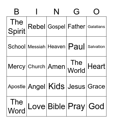 Pastor's Bingo Card