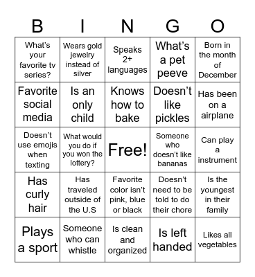 TRELS BINGO Card