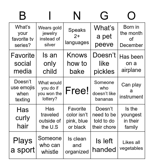TRELS BINGO Card