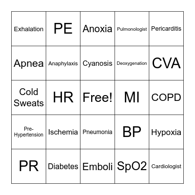 CVP Bingo Card