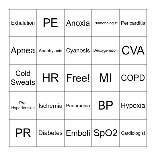 CVP Bingo Card