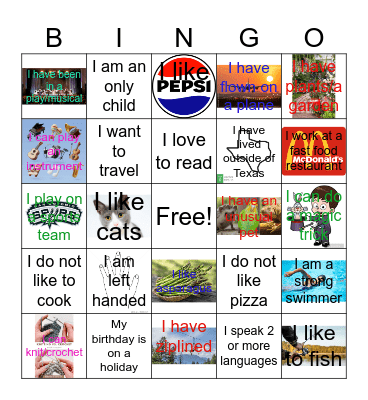 Mingle Bingo! Bingo Card