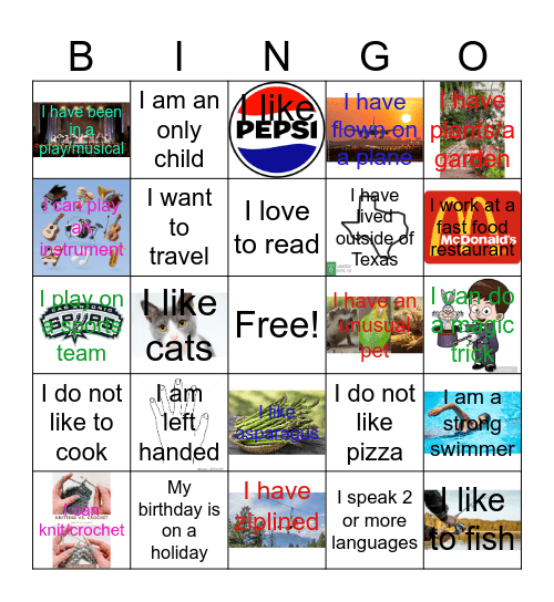 Mingle Bingo! Bingo Card